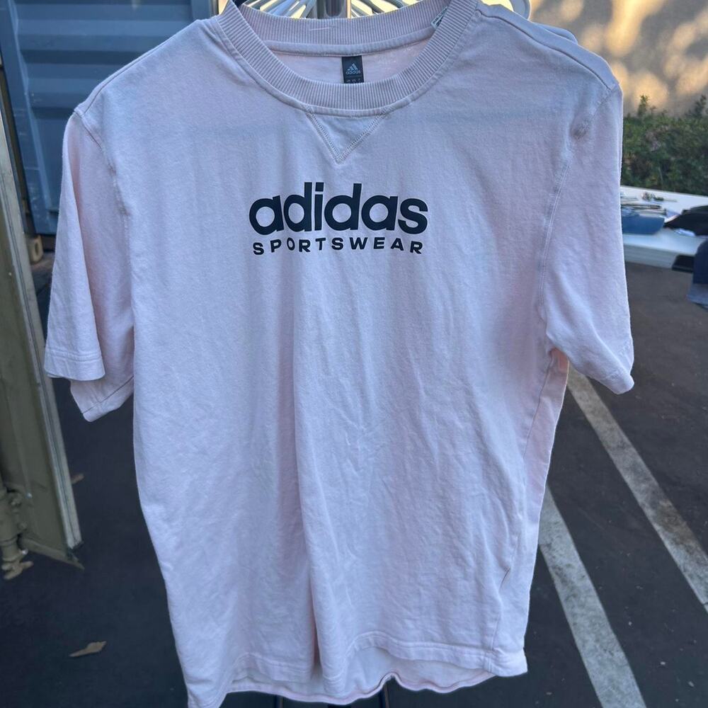 Adidas pink sportswear tee